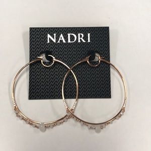 Never worn Nadri hoop earrings